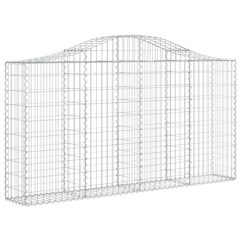 Arched Gabion Baskets 8 pcs 200x30x100/120 cm Galvanised Iron