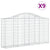 Arched Gabion Baskets 9 pcs 200x30x100/120 cm Galvanised Iron