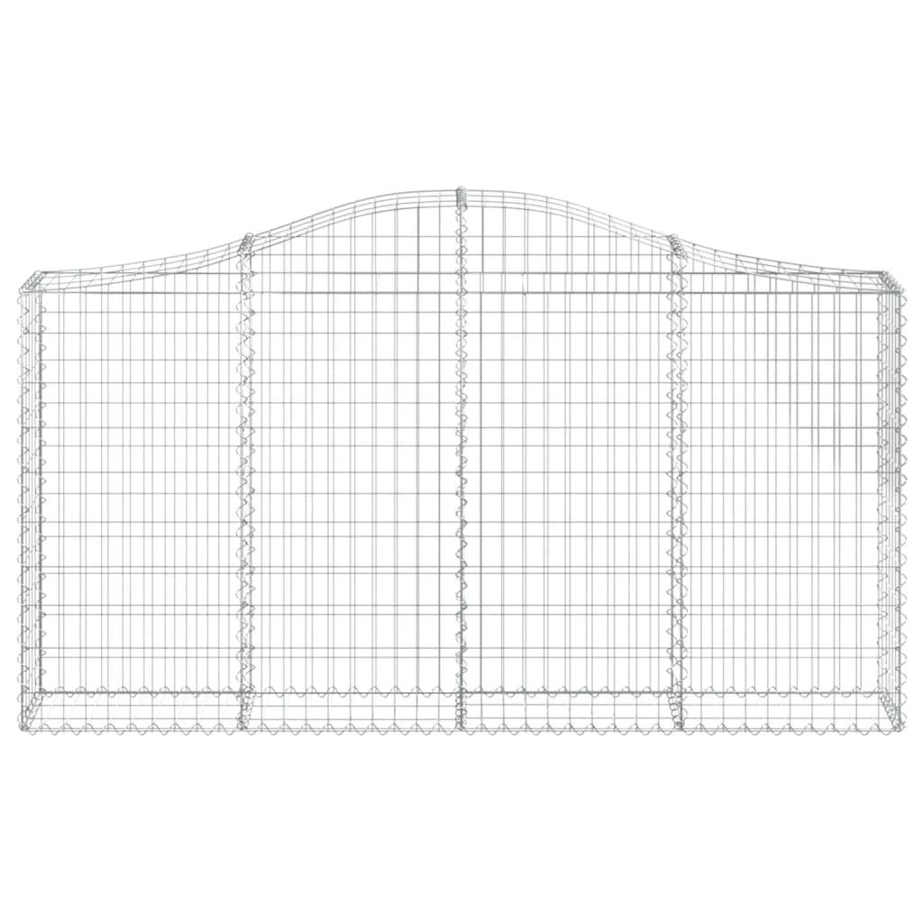 Arched Gabion Baskets 9 pcs 200x30x100/120 cm Galvanised Iron