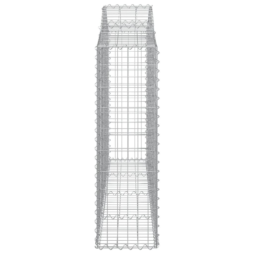 Arched Gabion Baskets 10 pcs 200x30x100/120 cm Galvanised Iron