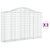 Arched Gabion Baskets 3 pcs 200x30x120/140 cm Galvanised Iron