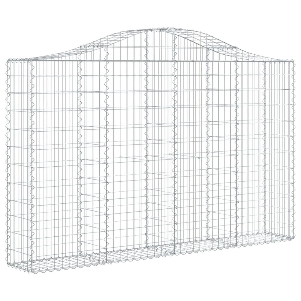 Arched Gabion Baskets 3 pcs 200x30x120/140 cm Galvanised Iron