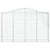 Arched Gabion Baskets 3 pcs 200x30x120/140 cm Galvanised Iron