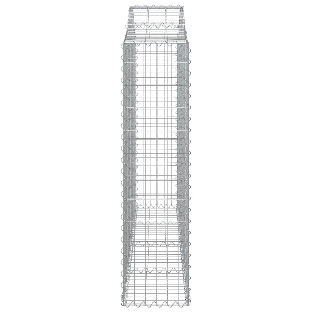 Arched Gabion Baskets 4 pcs 200x30x120/140 cm Galvanised Iron