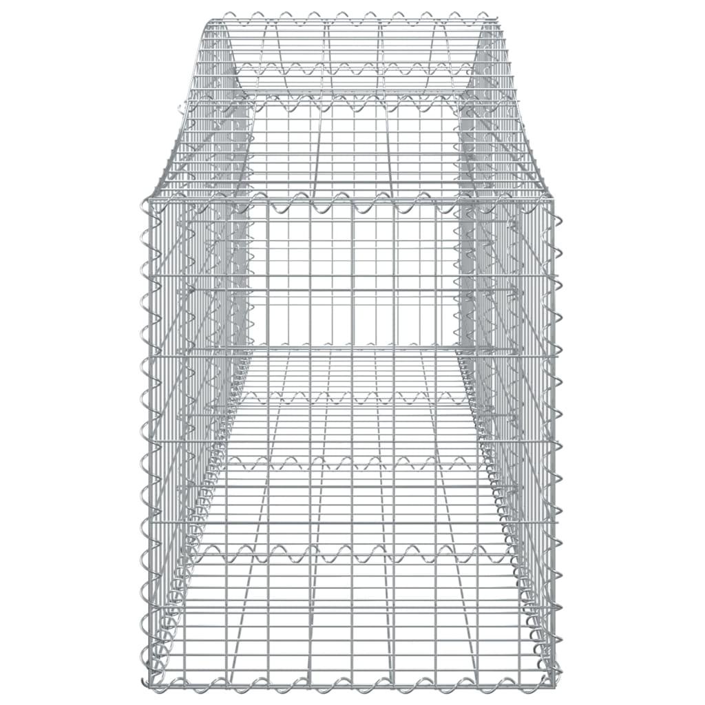 Arched Gabion Baskets 2 pcs 200x50x60/80 cm Galvanised Iron