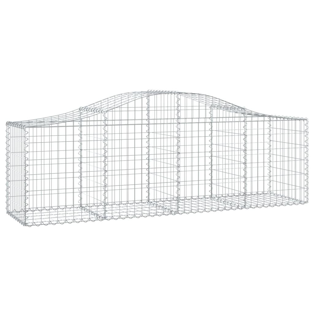 Arched Gabion Baskets 5 pcs 200x50x60/80 cm Galvanised Iron
