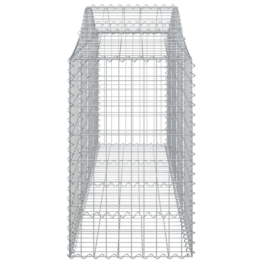 Arched Gabion Baskets 12 pcs 200x50x80/100 cm Galvanised Iron