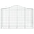 Arched Gabion Baskets 3 pcs 200x50x120/140 cm Galvanised Iron