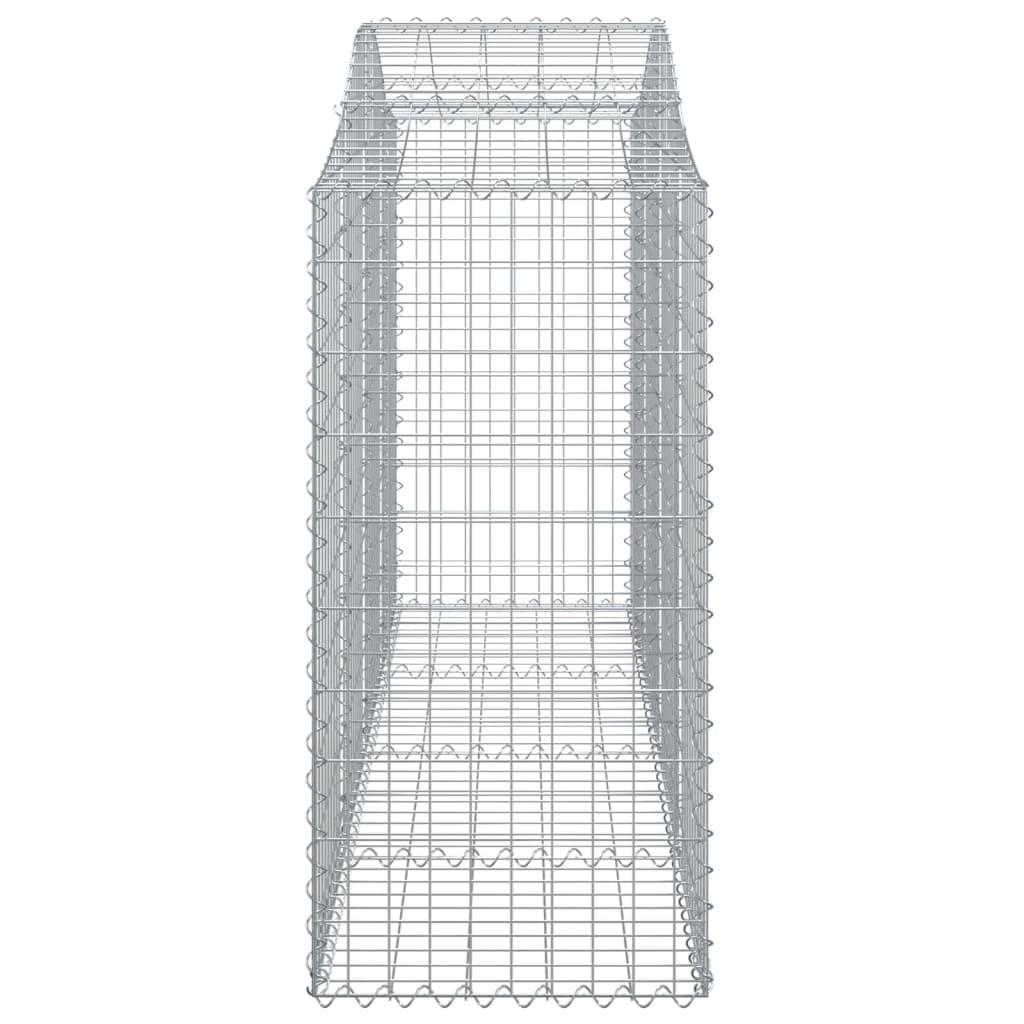 Arched Gabion Baskets 4 pcs 200x50x120/140 cm Galvanised Iron