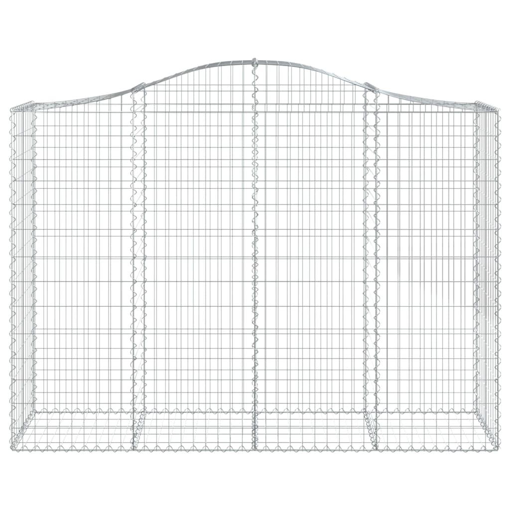 Arched Gabion Baskets 2 pcs 200x50x140/160 cm Galvanised Iron