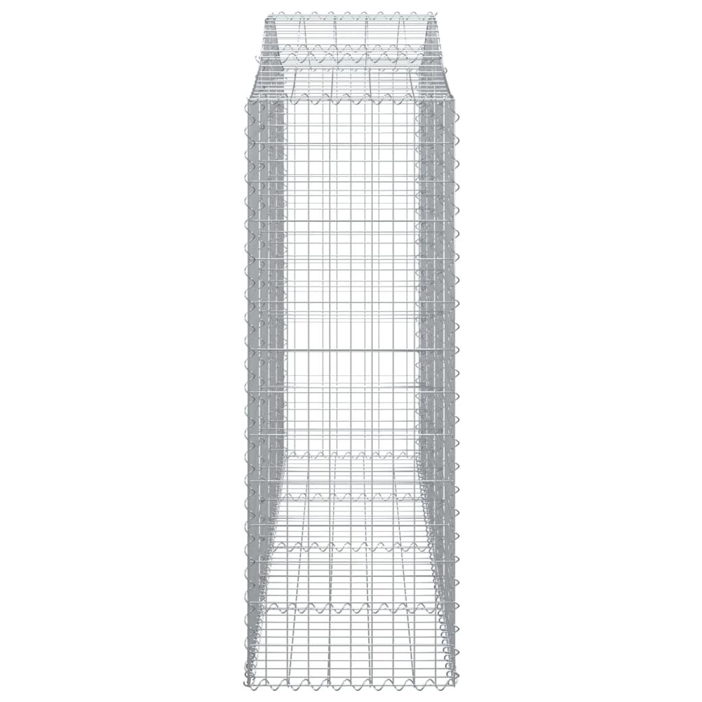 Arched Gabion Baskets 2 pcs 200x50x140/160 cm Galvanised Iron