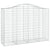 Arched Gabion Baskets 3 pcs 200x50x140/160 cm Galvanised Iron