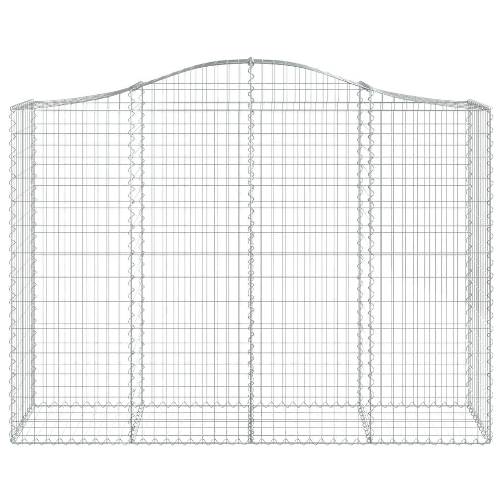Arched Gabion Baskets 4 pcs 200x50x140/160 cm Galvanised Iron