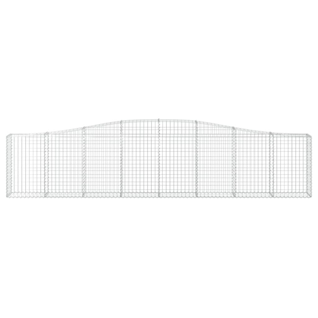 Arched Gabion Baskets 2 pcs 400x30x80/100 cm Galvanised Iron
