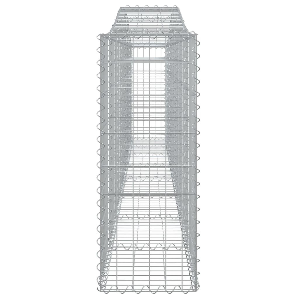 Arched Gabion Baskets 4 pcs 400x30x80/100 cm Galvanised Iron