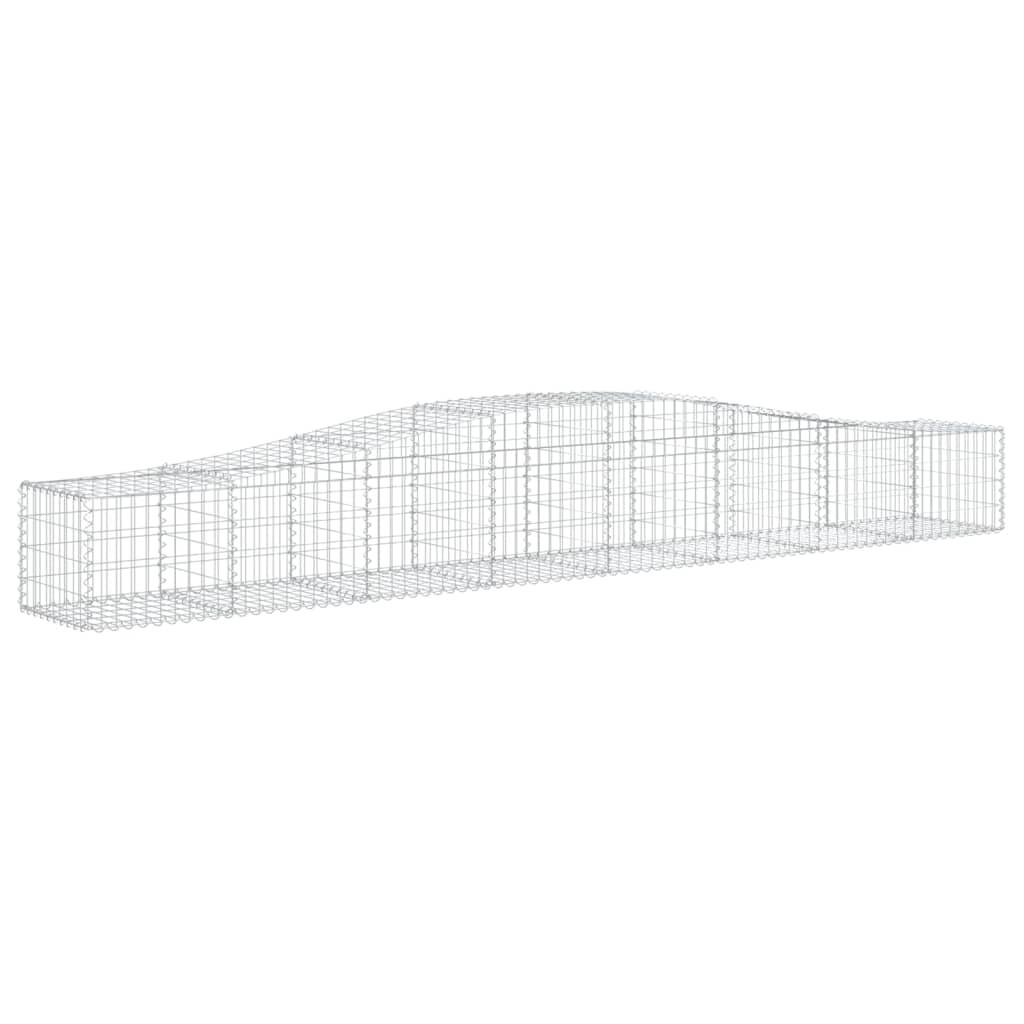 Arched Gabion Baskets 2 pcs 400x50x40/60 cm Galvanised Iron