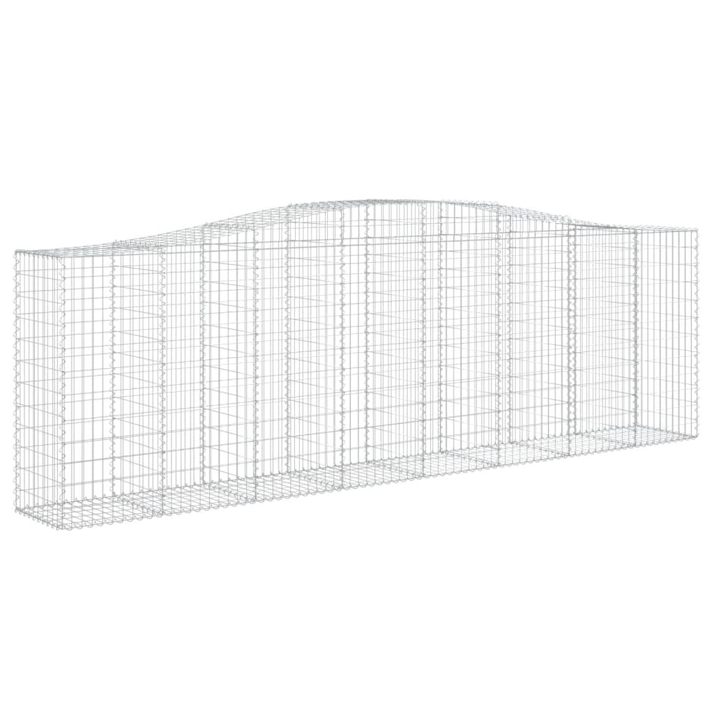 Arched Gabion Baskets 3 pcs  400x50x120/140 cm  Galvanised Iron