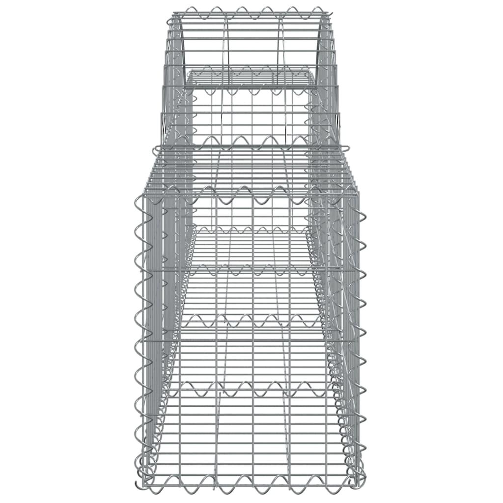Arched Gabion Baskets 2 pcs 200x30x40/60 cm Galvanised Iron