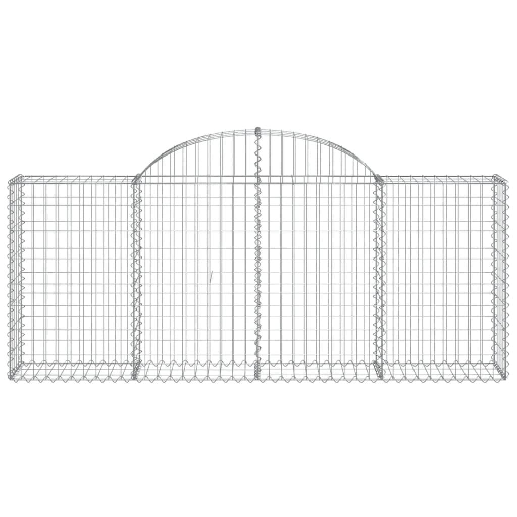 Arched Gabion Baskets 6 pcs 200x30x80/100 cm Galvanised Iron
