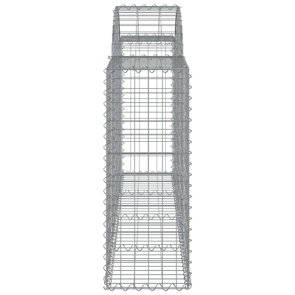 Arched Gabion Baskets 9 pcs 200x30x80/100 cm Galvanised Iron