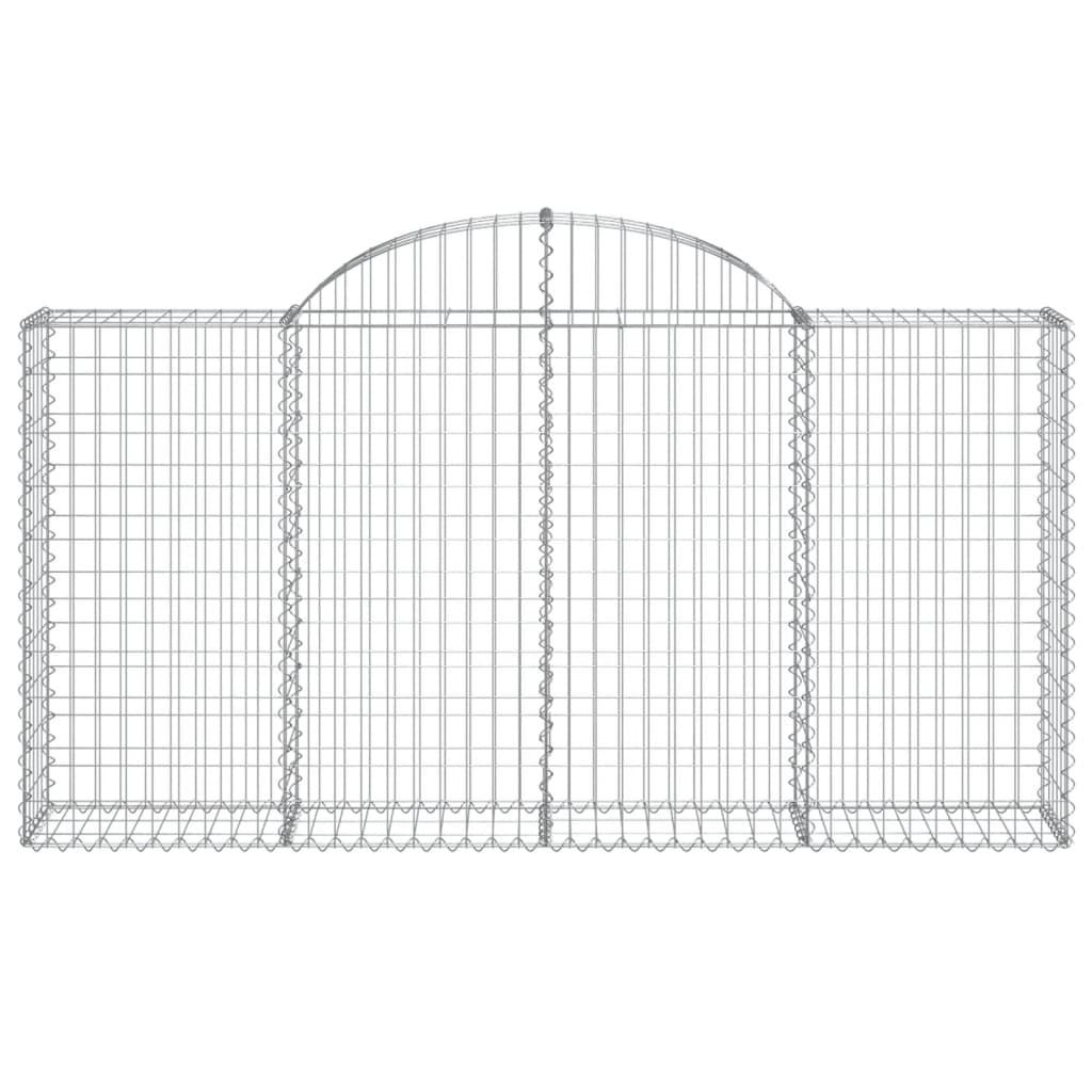 Arched Gabion Baskets 8 pcs 200x30x100/120 cm Galvanised Iron