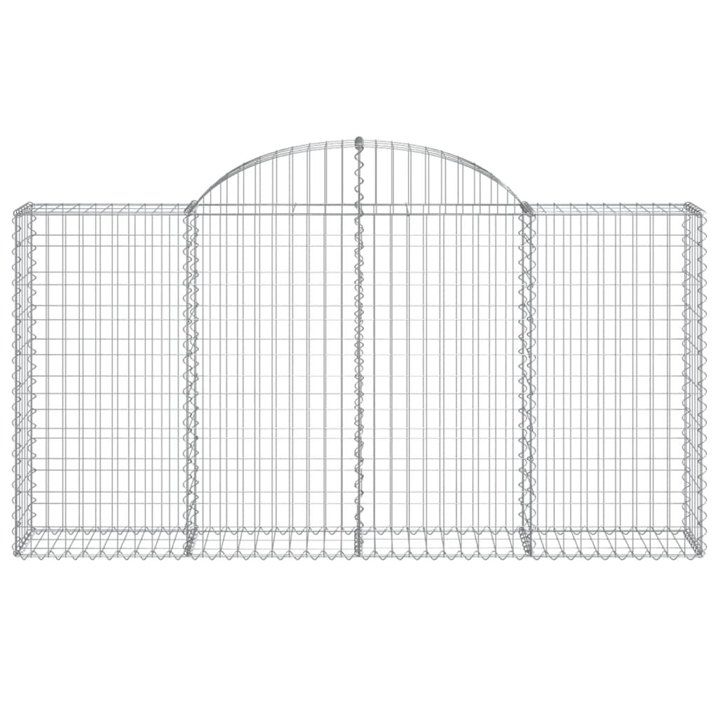 Arched Gabion Baskets 10 pcs 200x30x100/120 cm Galvanised Iron