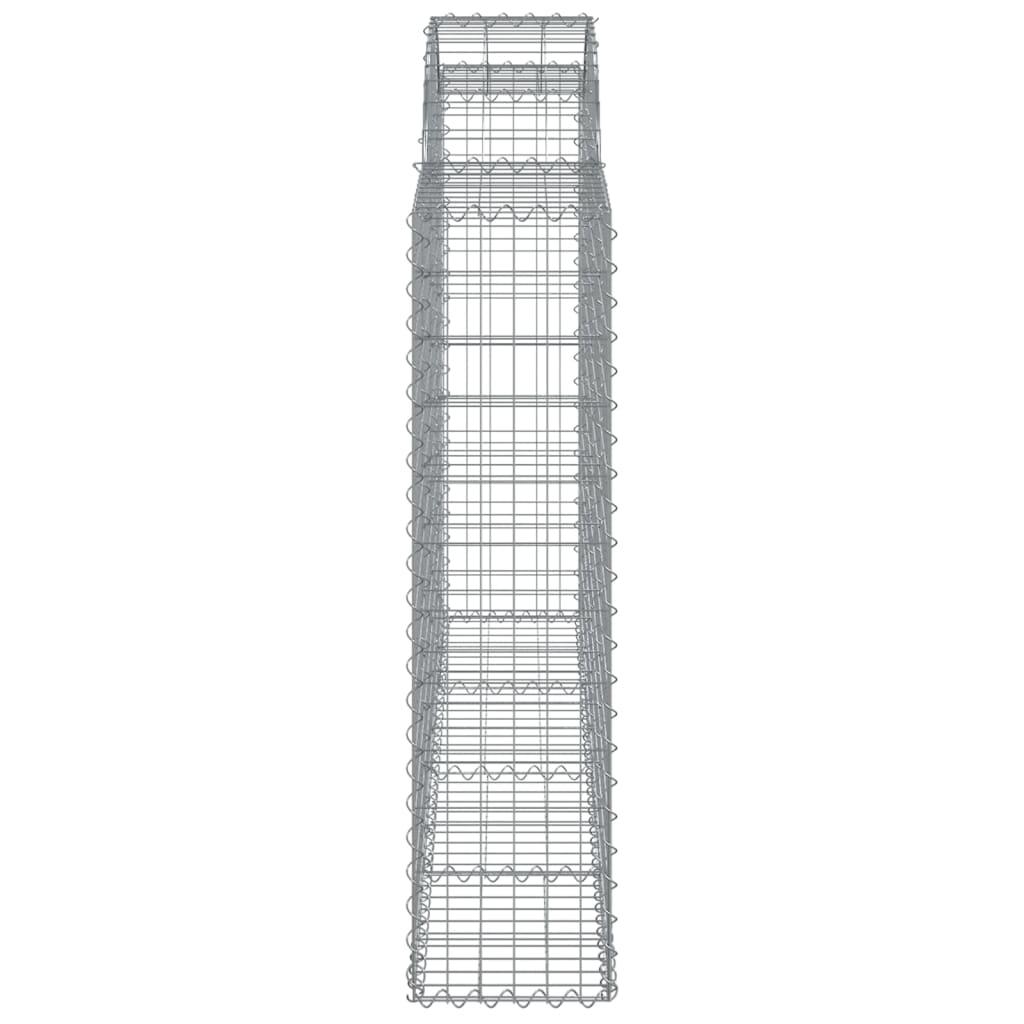 Arched Gabion Baskets 3 pcs 200x30x120/140 cm Galvanised Iron