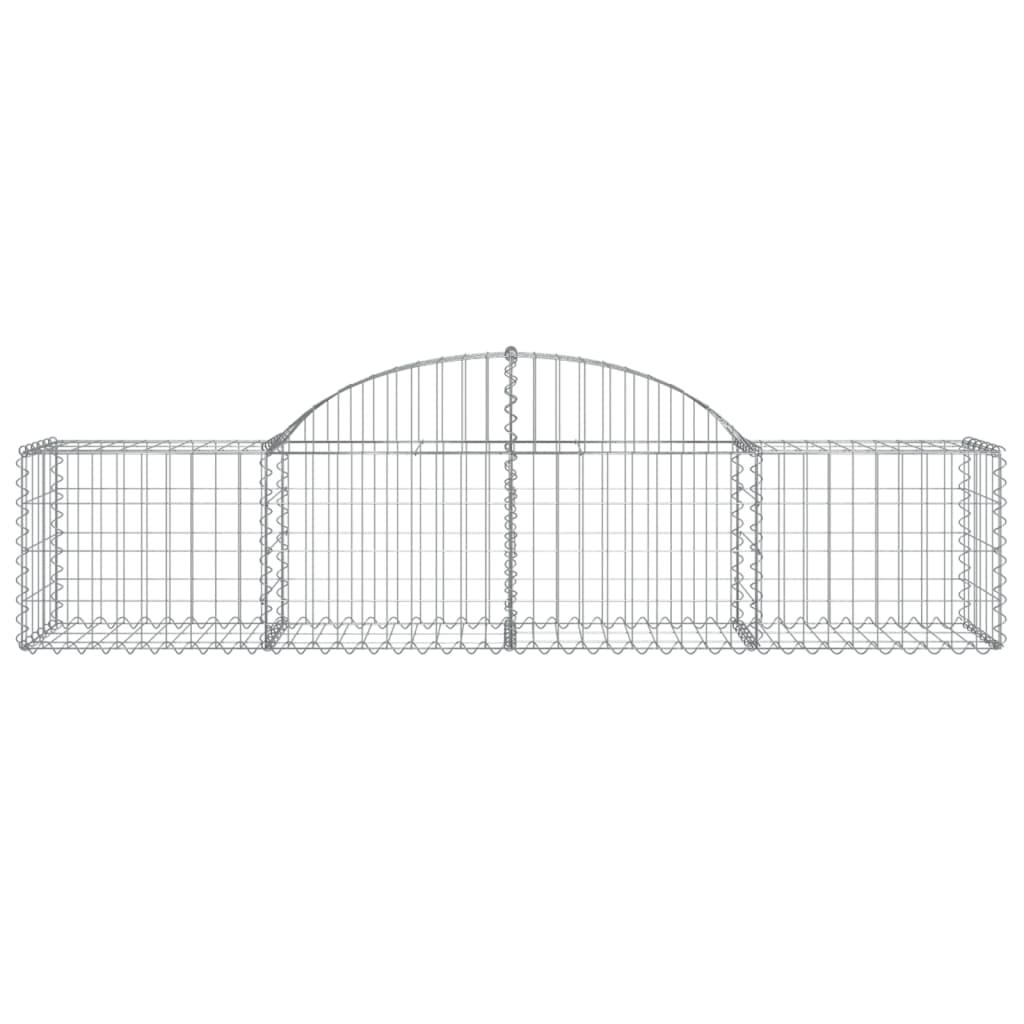 Arched Gabion Baskets 3 pcs 200x50x40/60 cm Galvanised Iron