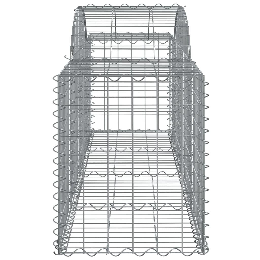 Arched Gabion Baskets 7 pcs 200x50x60/80 cm Galvanised Iron