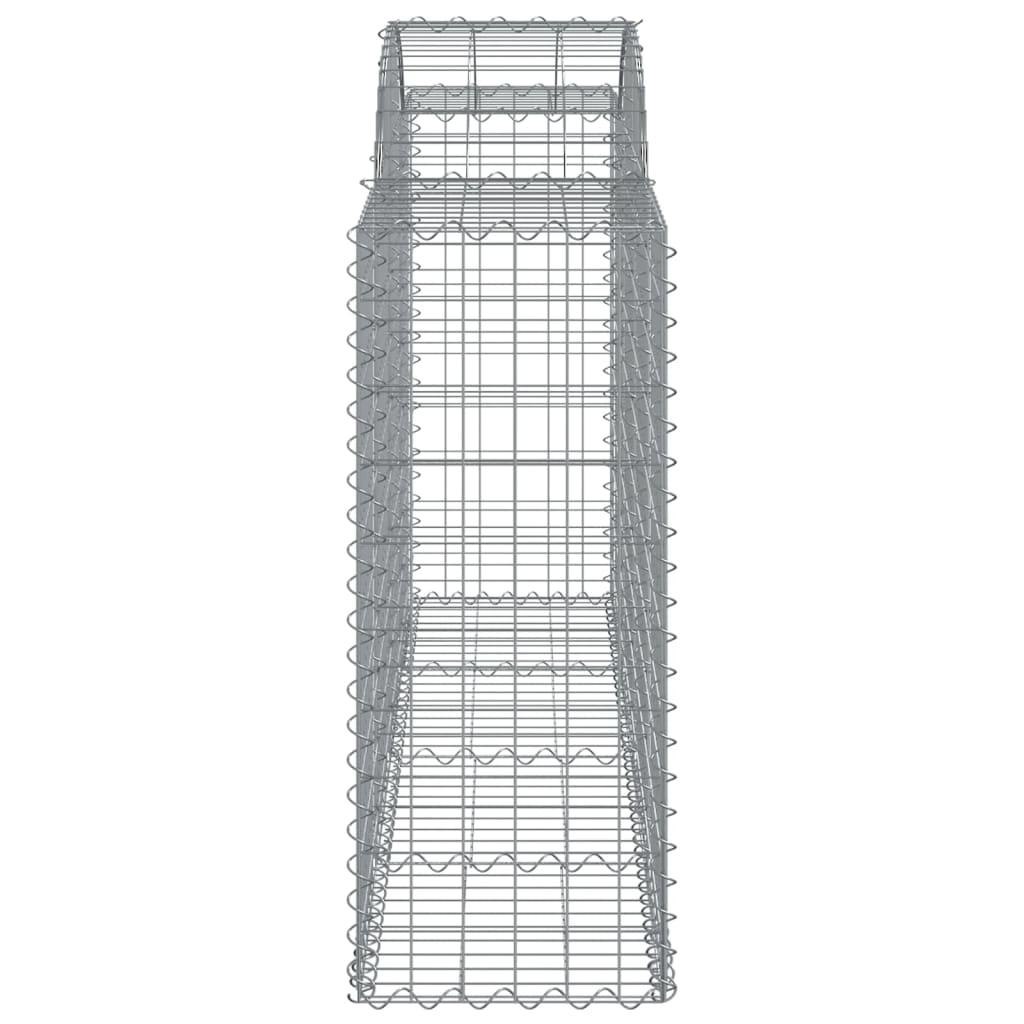 Arched Gabion Baskets 2 pcs 200x50x100/120 cm Galvanised Iron