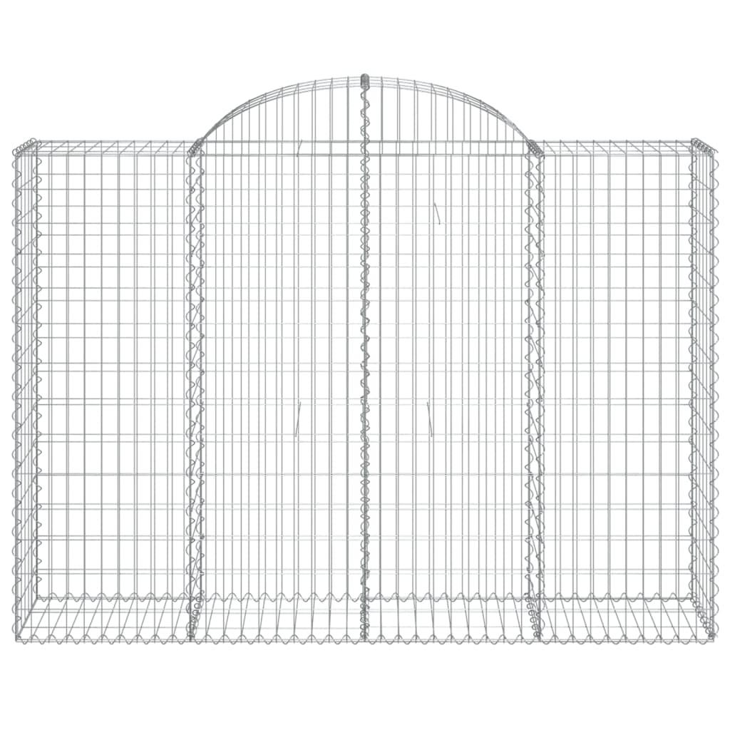 Arched Gabion Baskets 3 pcs 200x50x140/160 cm Galvanised Iron
