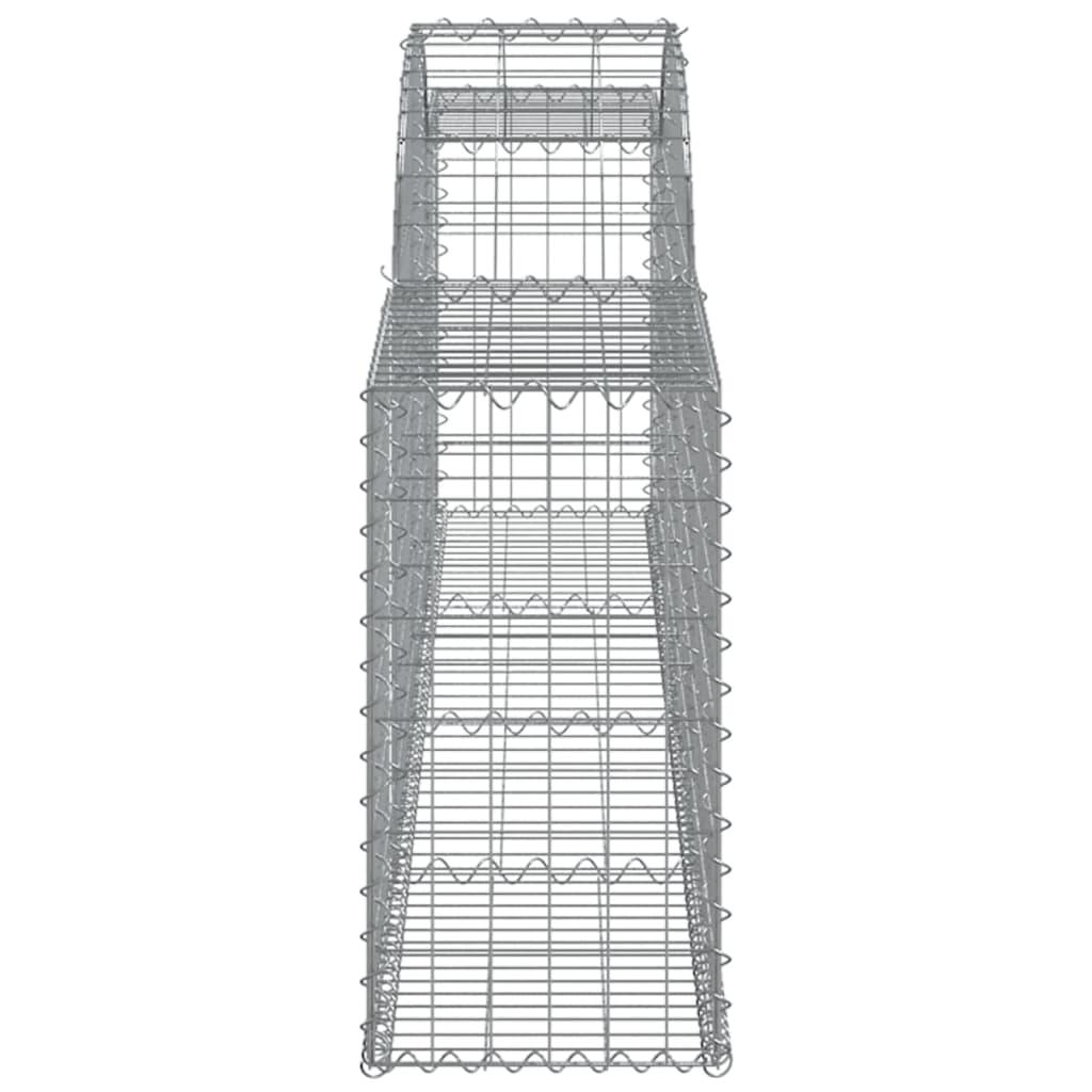 Arched Gabion Baskets 4 pcs 300x30x60/80 cm Galvanised Iron