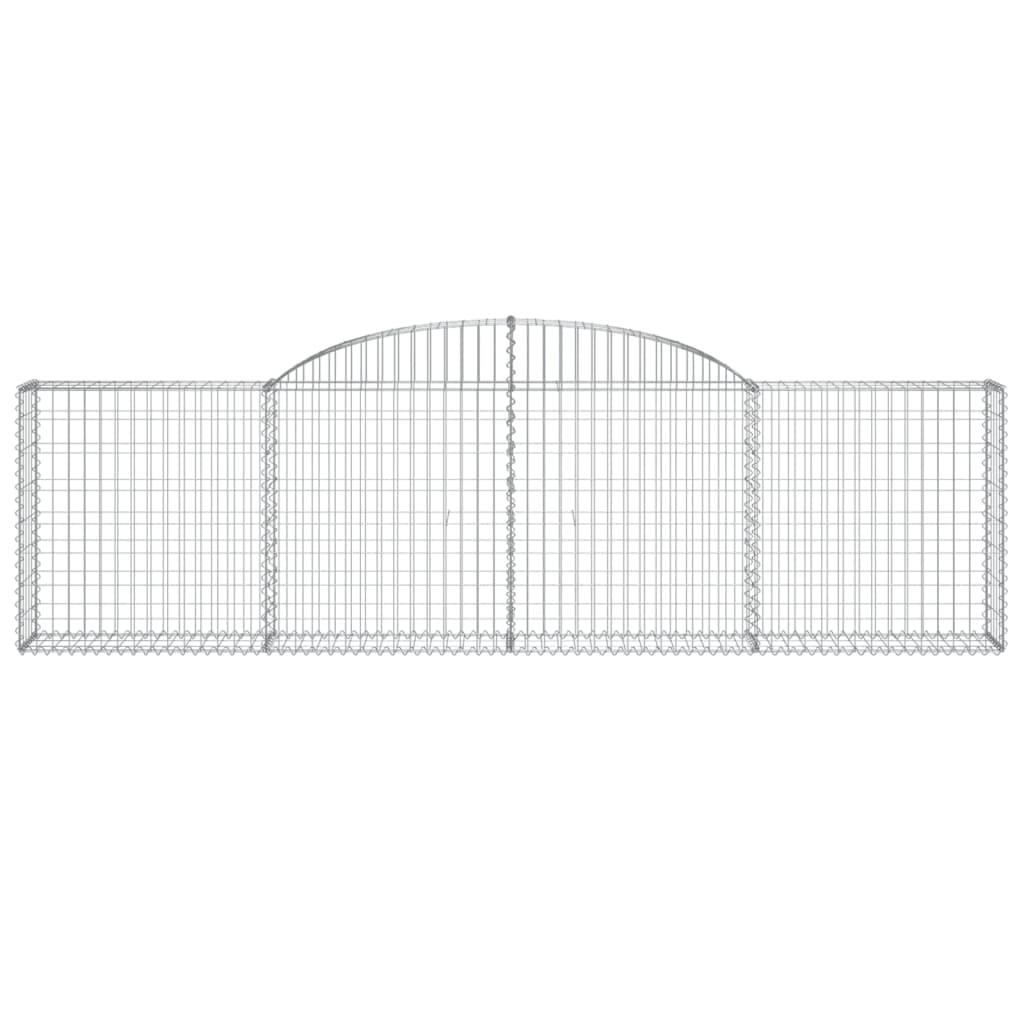 Arched Gabion Baskets 3 pcs 300x30x80/100 cm Galvanised Iron