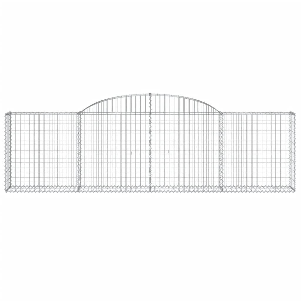 Arched Gabion Baskets 4 pcs 300x30x80/100 cm Galvanised Iron