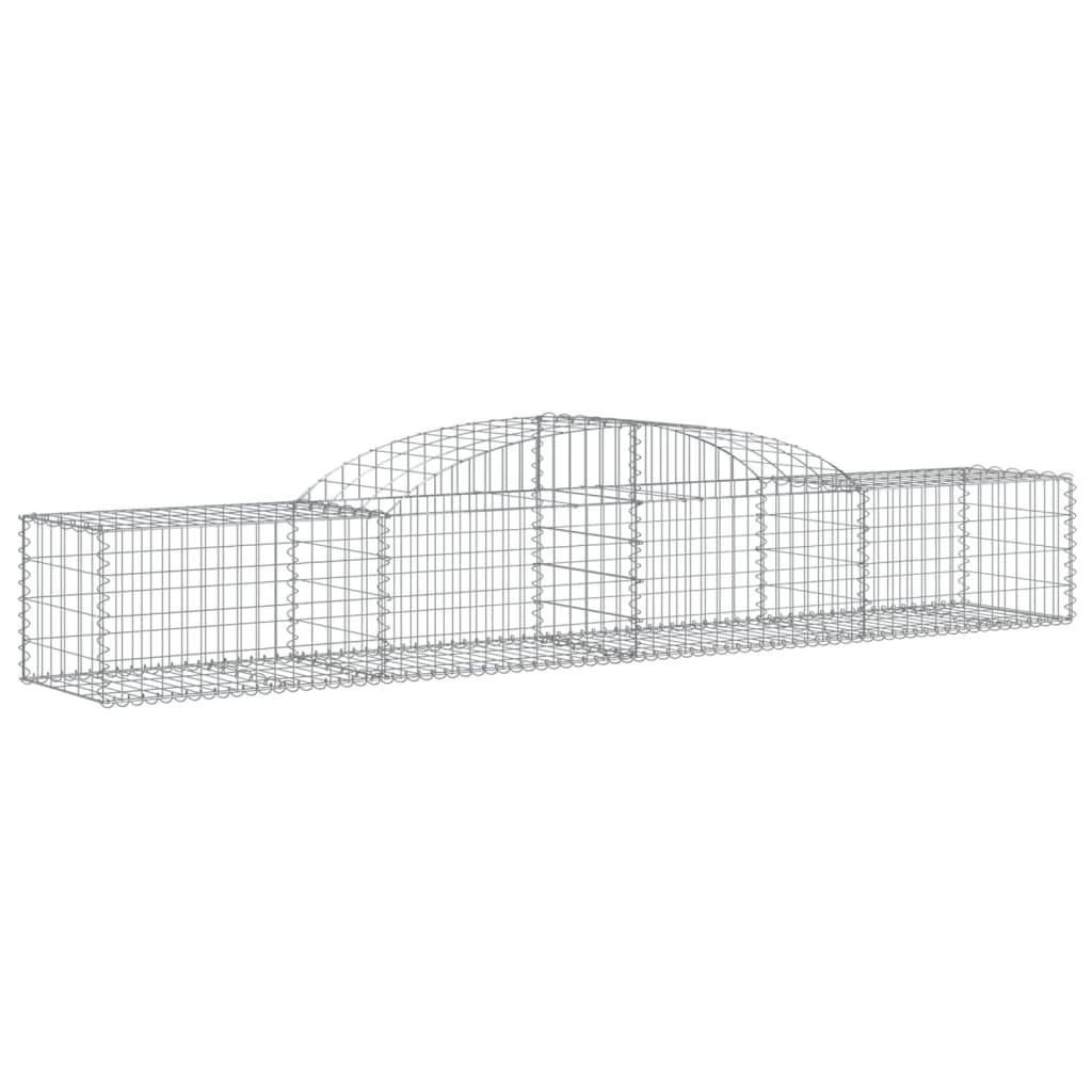 Arched Gabion Baskets 3 pcs 300x50x40/60 cm Galvanised Iron