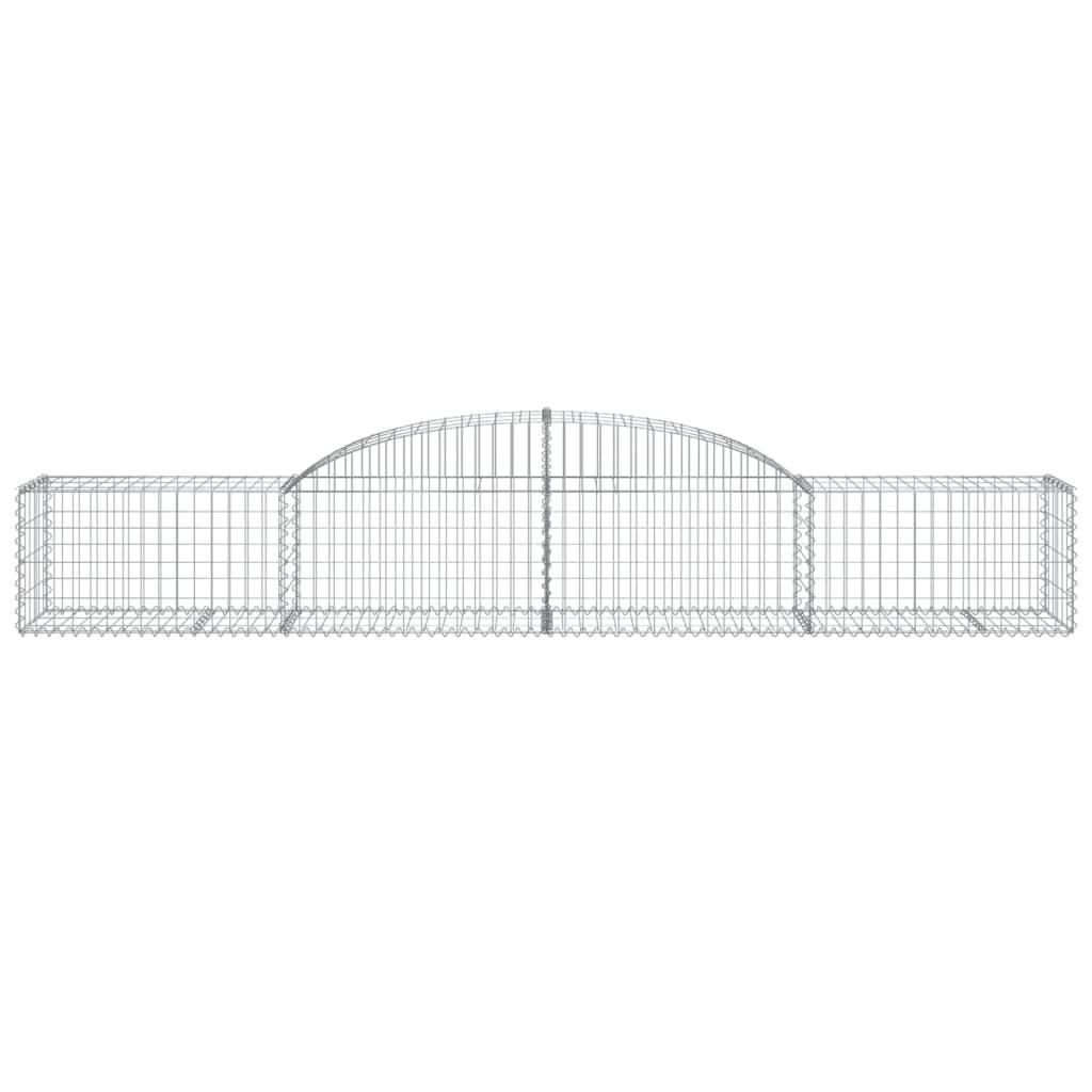 Arched Gabion Baskets 4 pcs 300x50x40/60 cm Galvanised Iron