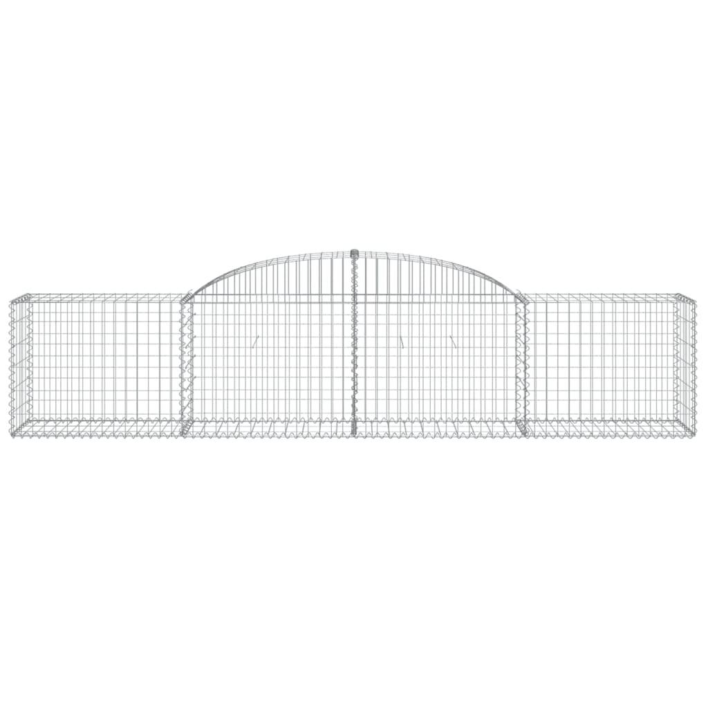 Arched Gabion Baskets 2 pcs 300x50x60/80 cm Galvanised Iron