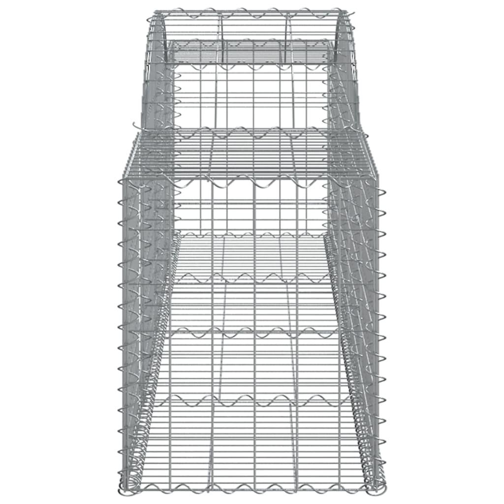 Arched Gabion Baskets 4 pcs 300x50x60/80 cm Galvanised Iron