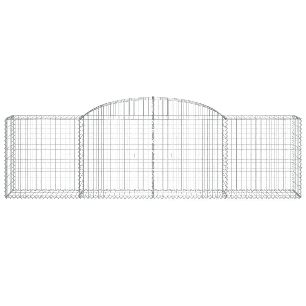 Arched Gabion Baskets 7 pcs 300x50x80/100 cm Galvanised Iron