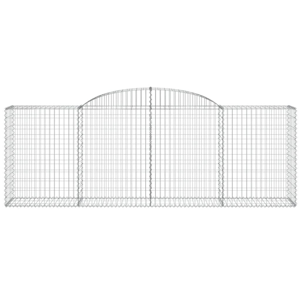 Arched Gabion Baskets 4 pcs 300x50x100/120 cm Galvanised Iron