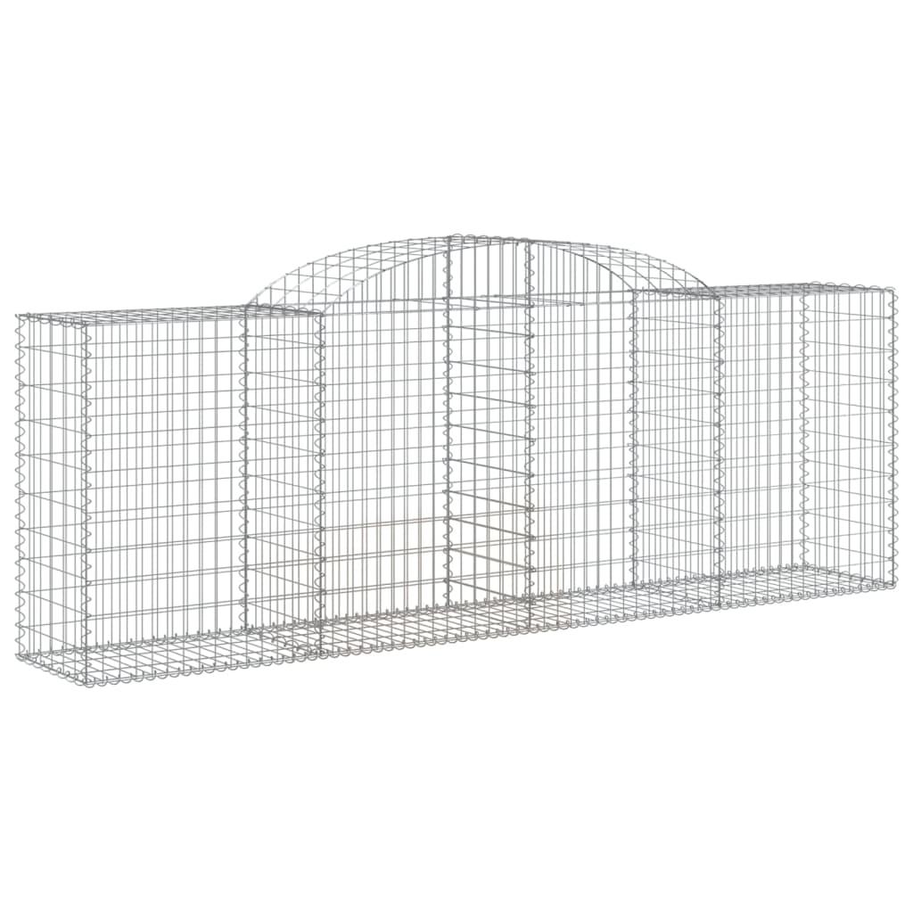 Arched Gabion Baskets 5 pcs 300x50x100/120 cm Galvanised Iron