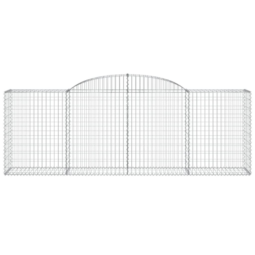 Arched Gabion Baskets 6 pcs 300x50x100/120 cm Galvanised Iron