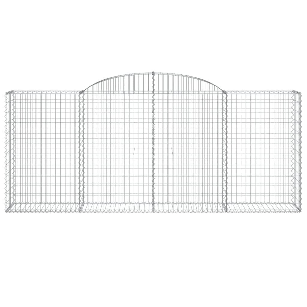 Arched Gabion Baskets 2 pcs 300x50x120/140 cm Galvanised Iron