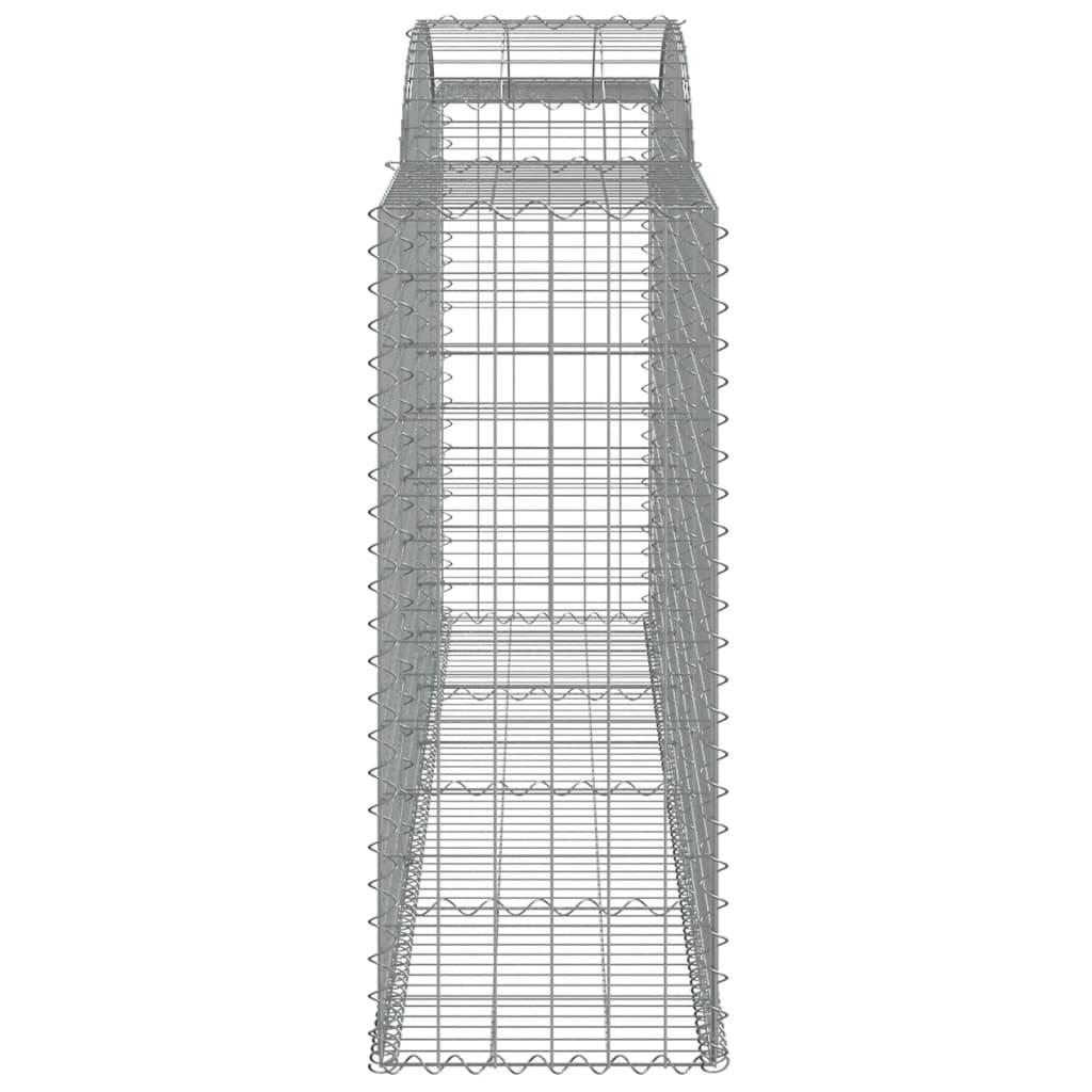 Arched Gabion Baskets 2 pcs 300x50x120/140 cm Galvanised Iron
