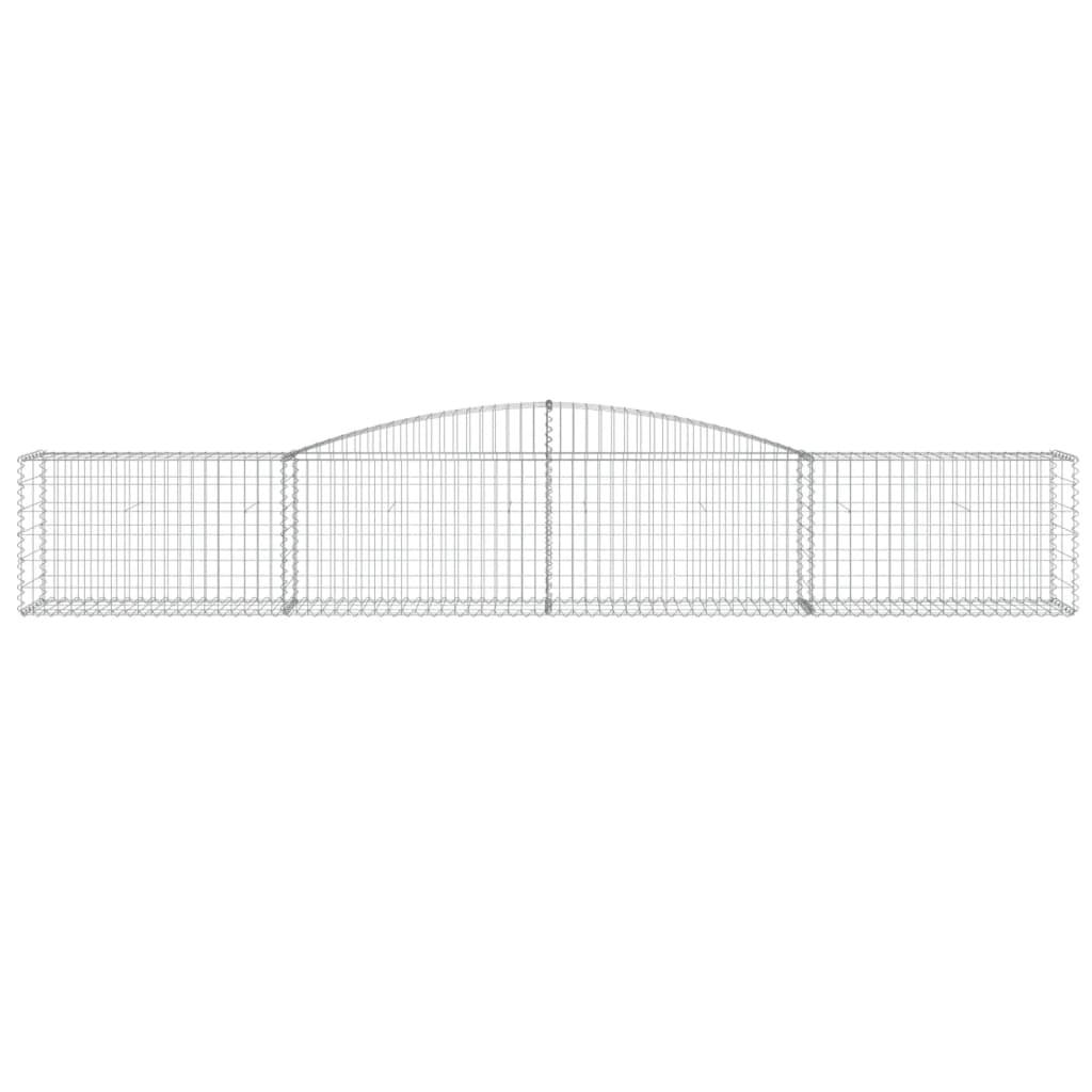 Arched Gabion Baskets 3 pcs 400x50x60/80 cm Galvanised Iron