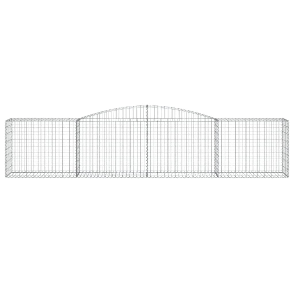 Arched Gabion Baskets 7 pcs 400x50x80/100 cm Galvanised Iron