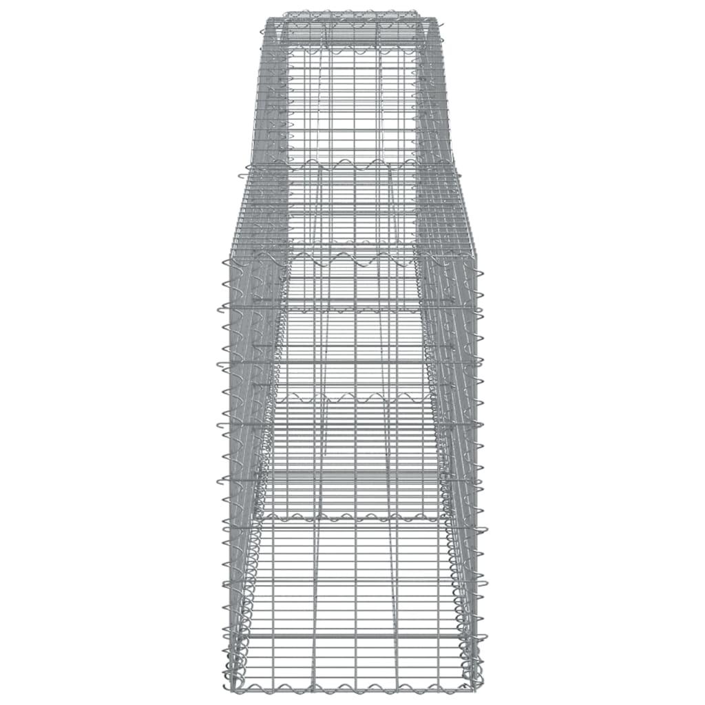 Arched Gabion Baskets 7 pcs 400x50x80/100 cm Galvanised Iron