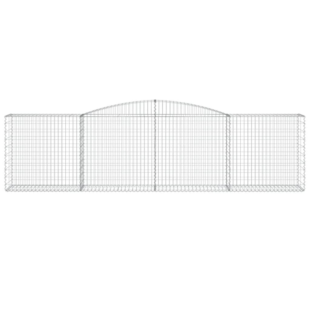 Arched Gabion Baskets 4 pcs 400x50x100/120 cm Galvanised Iron