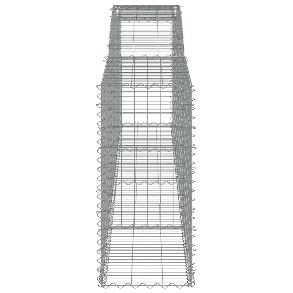 Arched Gabion Baskets 4 pcs 400x50x100/120 cm Galvanised Iron