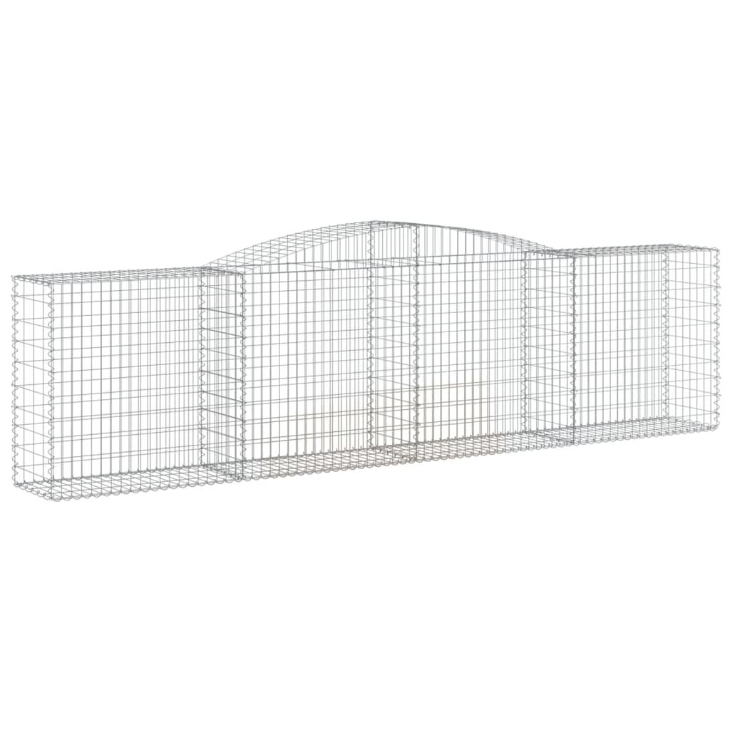 Arched Gabion Baskets 7 pcs 400x50x100/120 cm Galvanised Iron